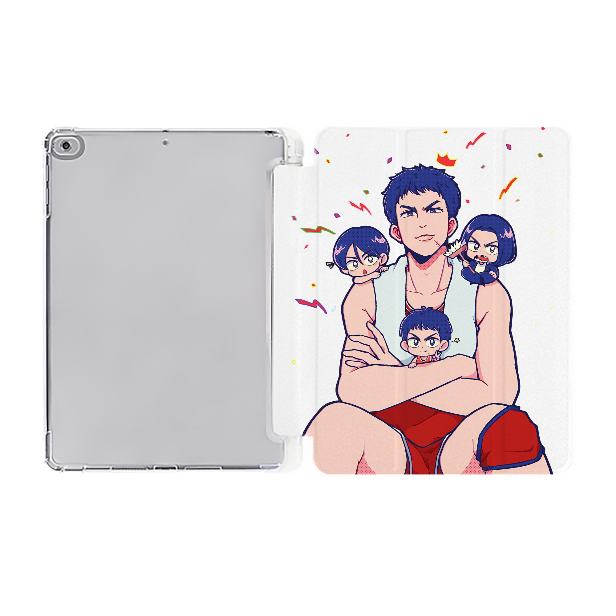 （画像用） SLAM DUNK／スラムダンク IPad ケース ペン収納付き 三つ折りスタンド PUレザー×シリコン 対応機種9.5/10.5/10.9インチ